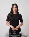 VESTIDO NEGRO DE PEDRERÍA LUSIAN | REF.1170